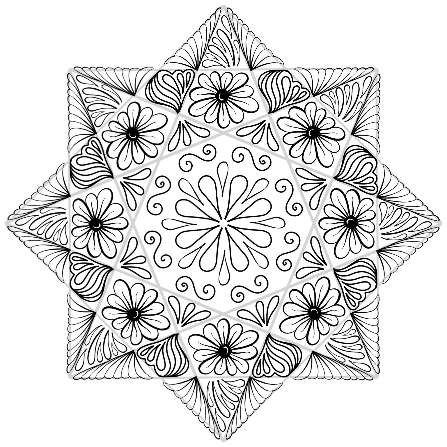 The Two Mandalas as Lineart and Beyond - image 1 - student project
