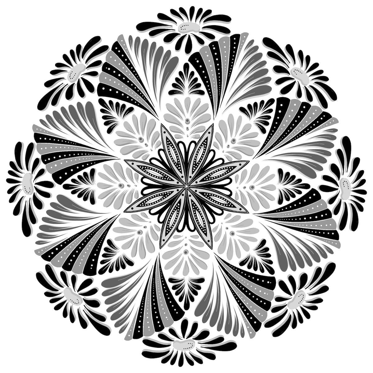 The Two Mandalas as Lineart and Beyond - image 4 - student project