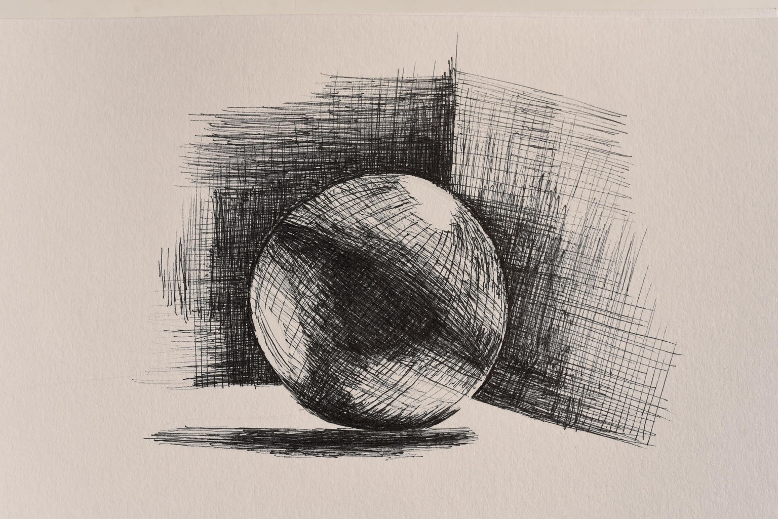 A sphere with ink hatching - image 1 - student project