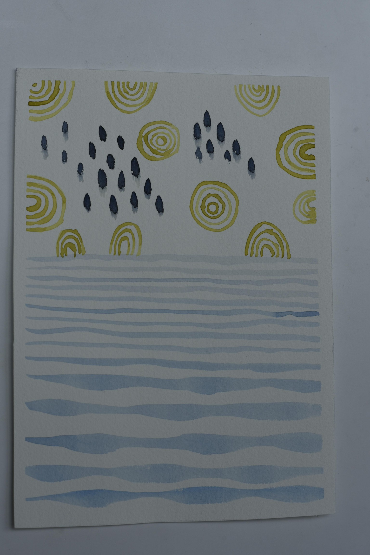 Meditating and watercoloring - image 1 - student project