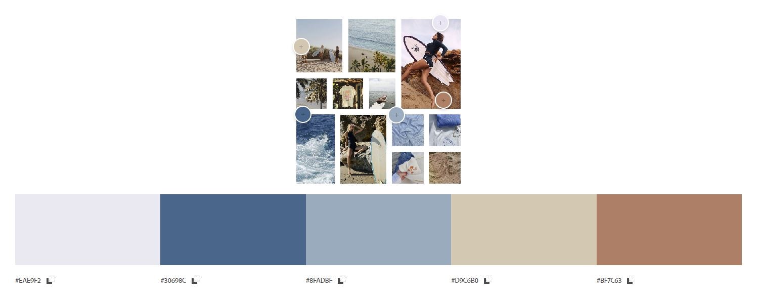 Surf Clothing Brand Mood Board - image 1 - student project