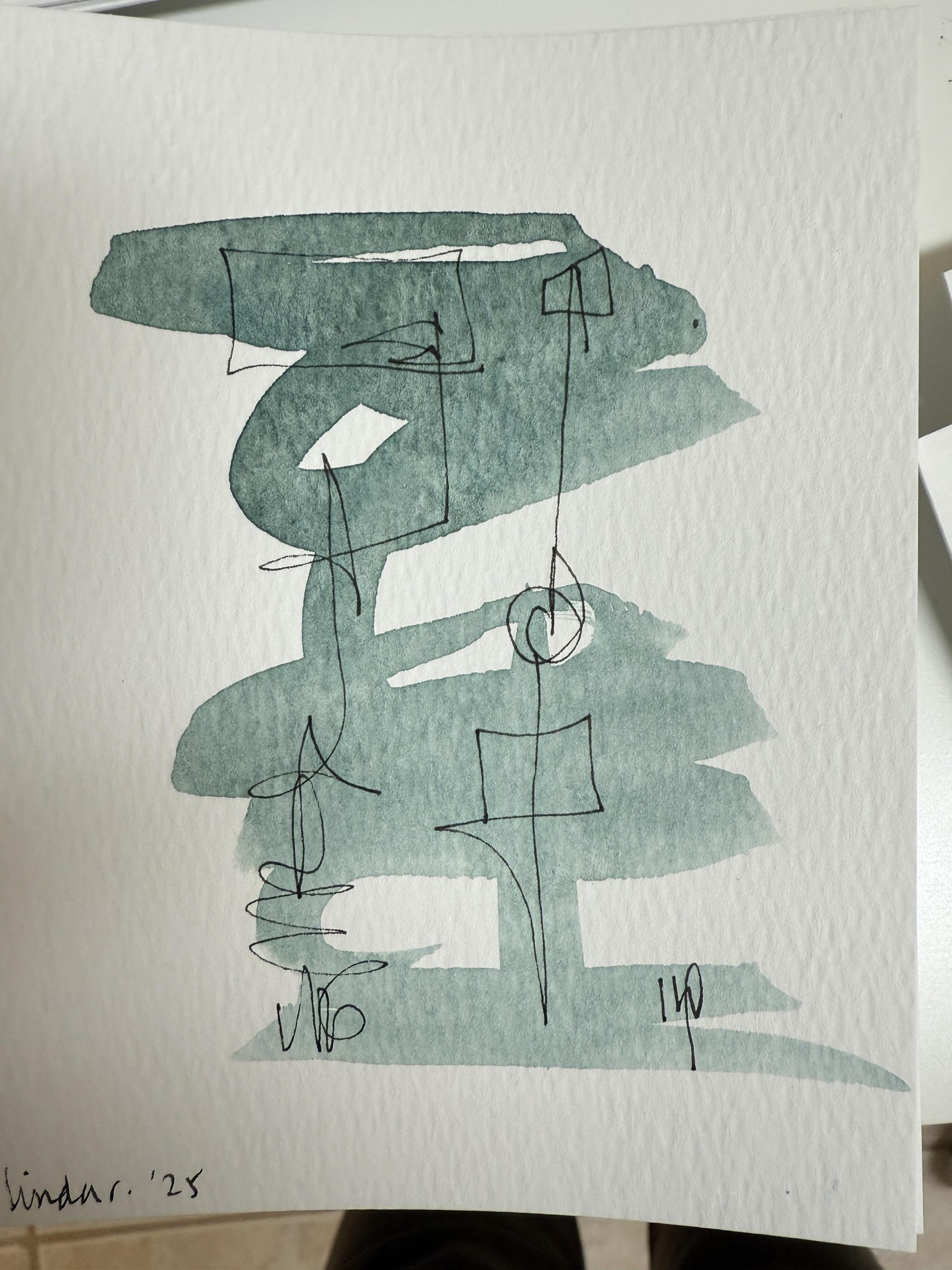 Abstracts with watercolor - image 2 - student project
