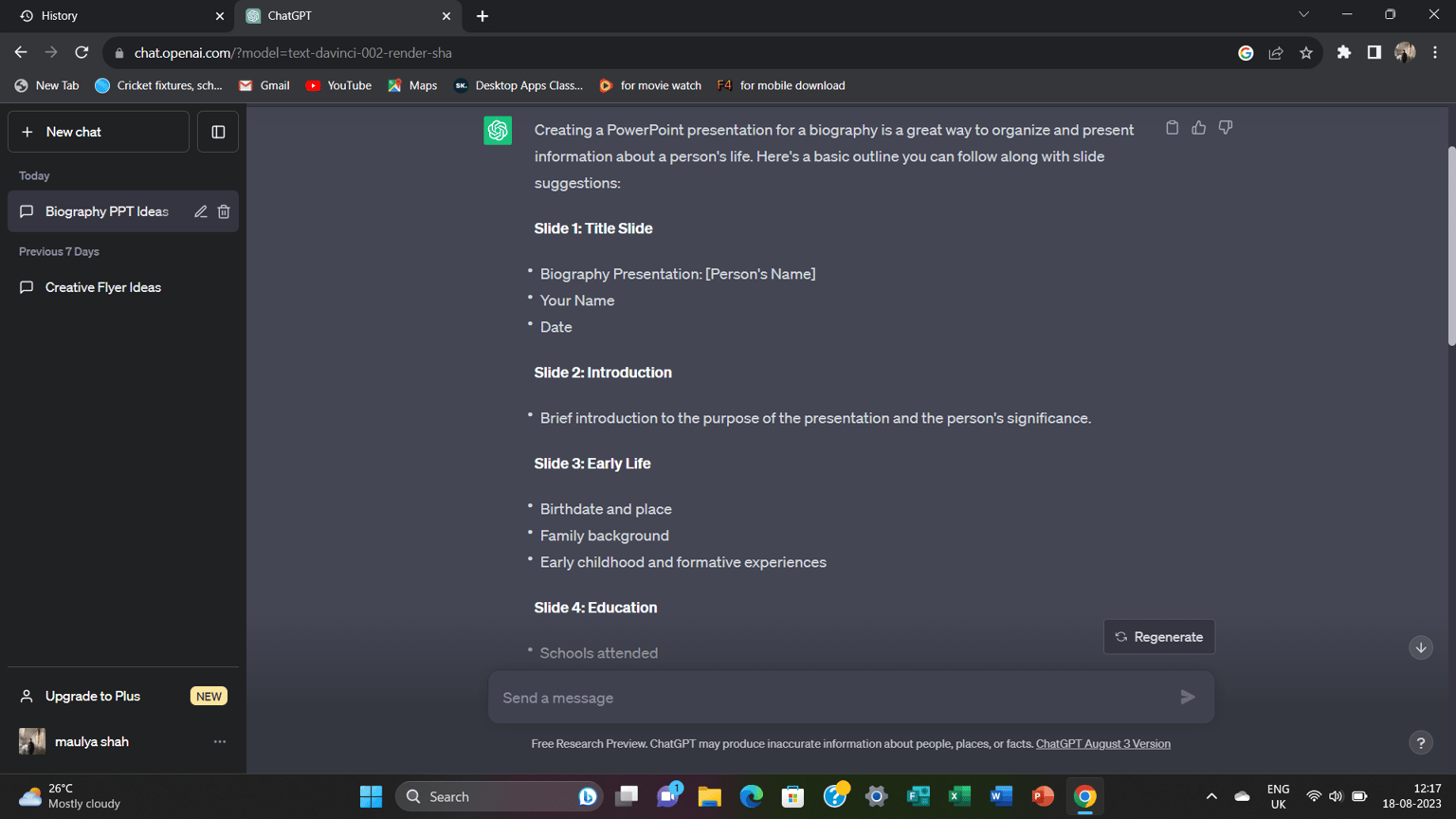 Create a Prestation with ChatGPT - image 1 - student project