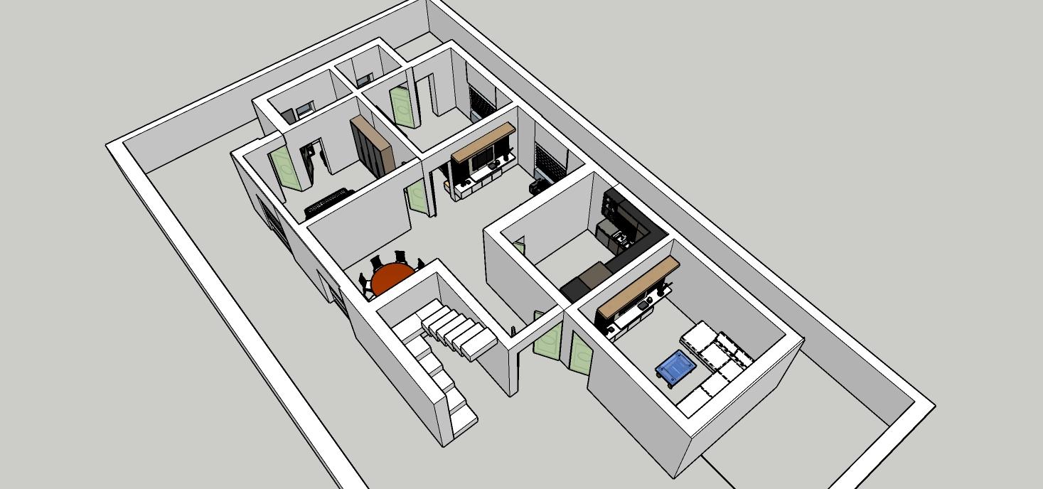 two bedroom house plan - image 1 - student project