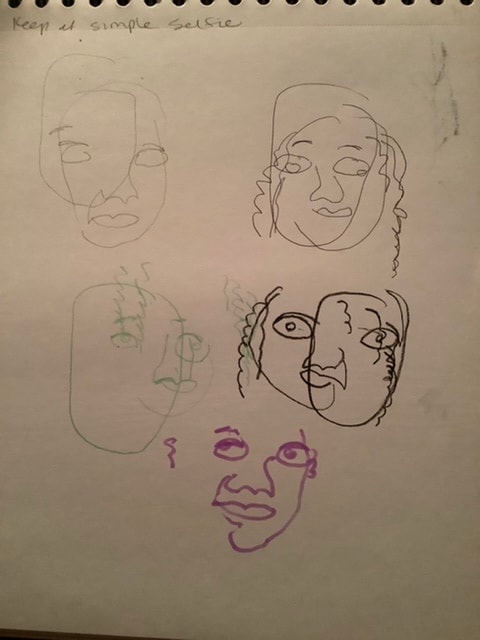 Blind contour selfie, favorite photo - image 2 - student project