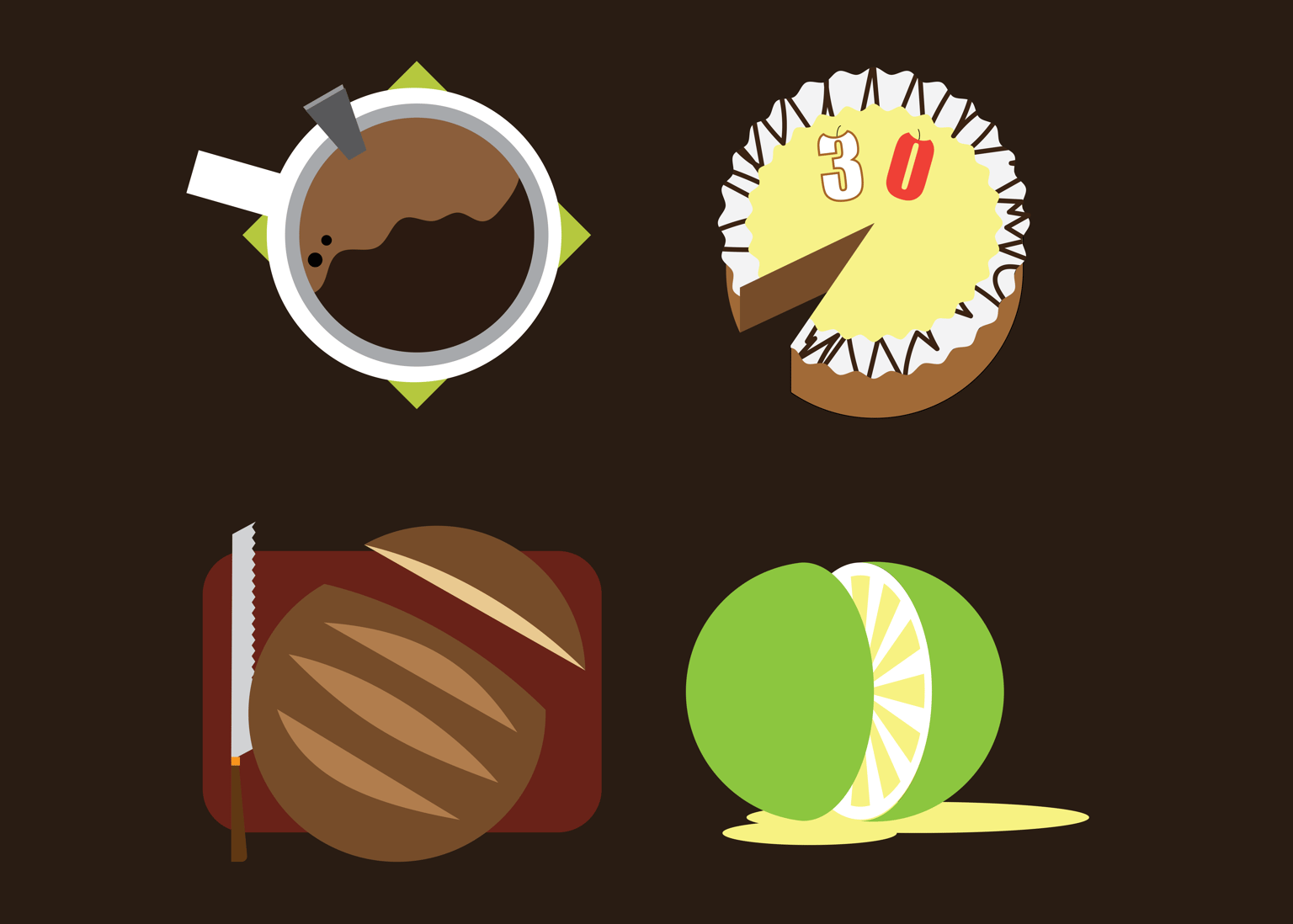 Class Project - Vector food illustrations - image 1 - student project