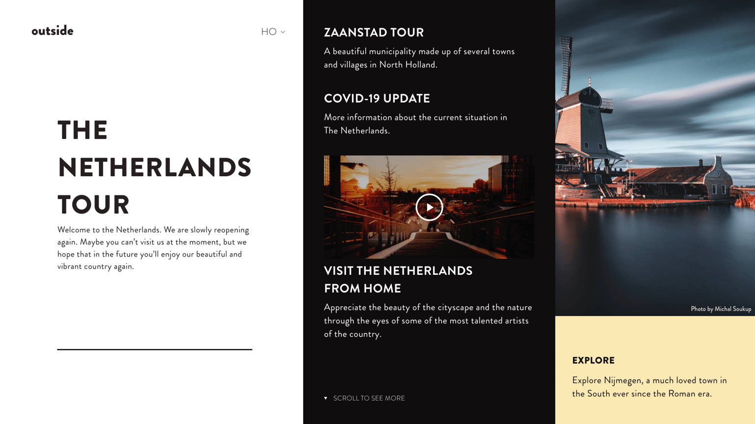 outside landing page - image 2 - student project