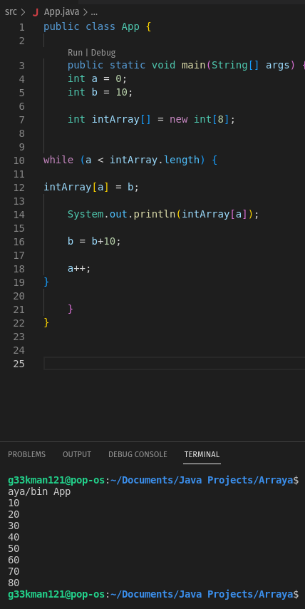 Array Assignment - image 1 - student project