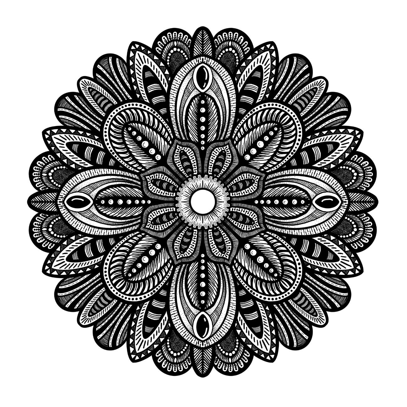 Mandala and snowflakes - image 4 - student project