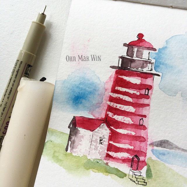Lighthouses x3 - image 2 - student project