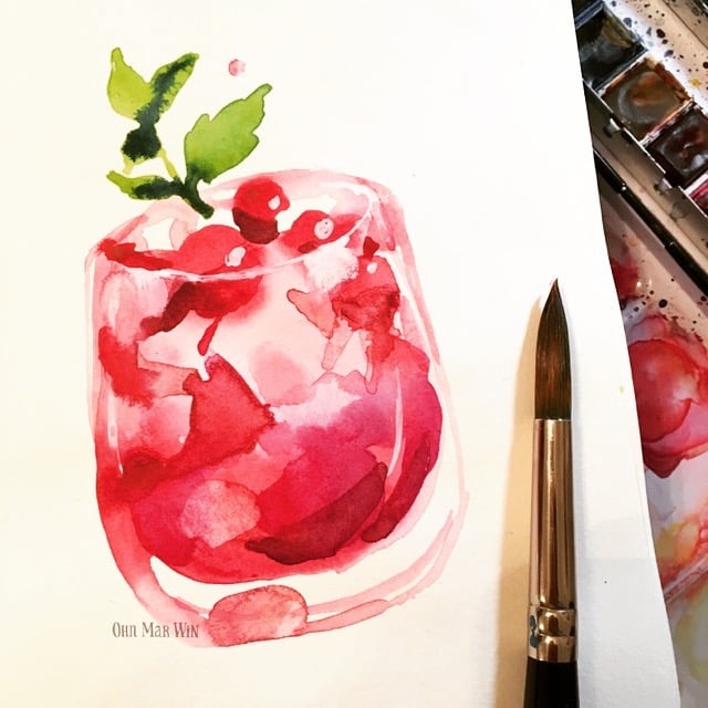 Favourite Watercolour Drinks x3 - image 1 - student project