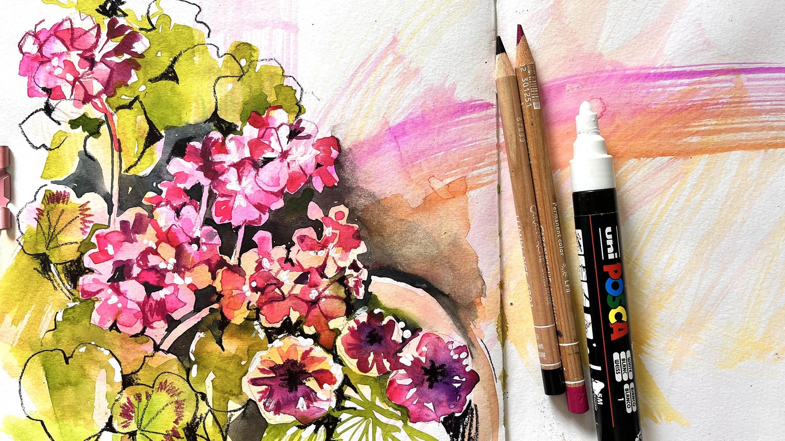 Mixed Media Expressive Sketches - image 2 - student project