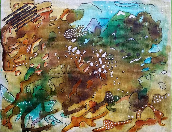 Alcohol Ink Zen Tangle - image 2 - student project