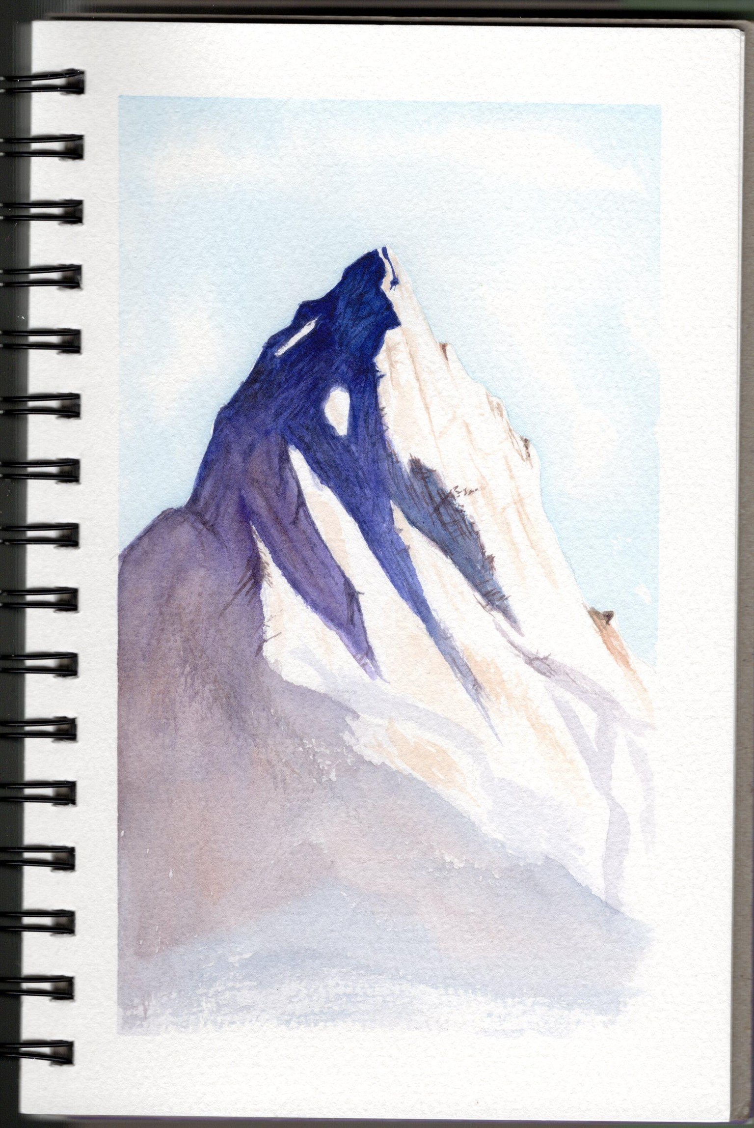 MOUNTAINS with Watercolor and gouache - image 3 - student project