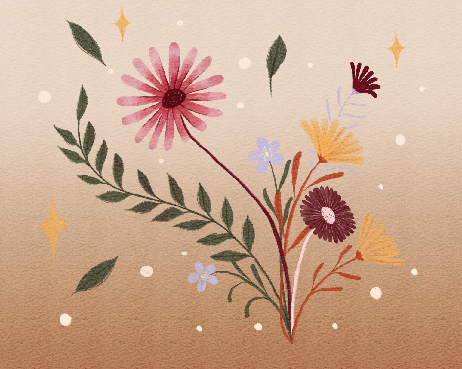 Dibujo floral sin referencia - image 1 - student project