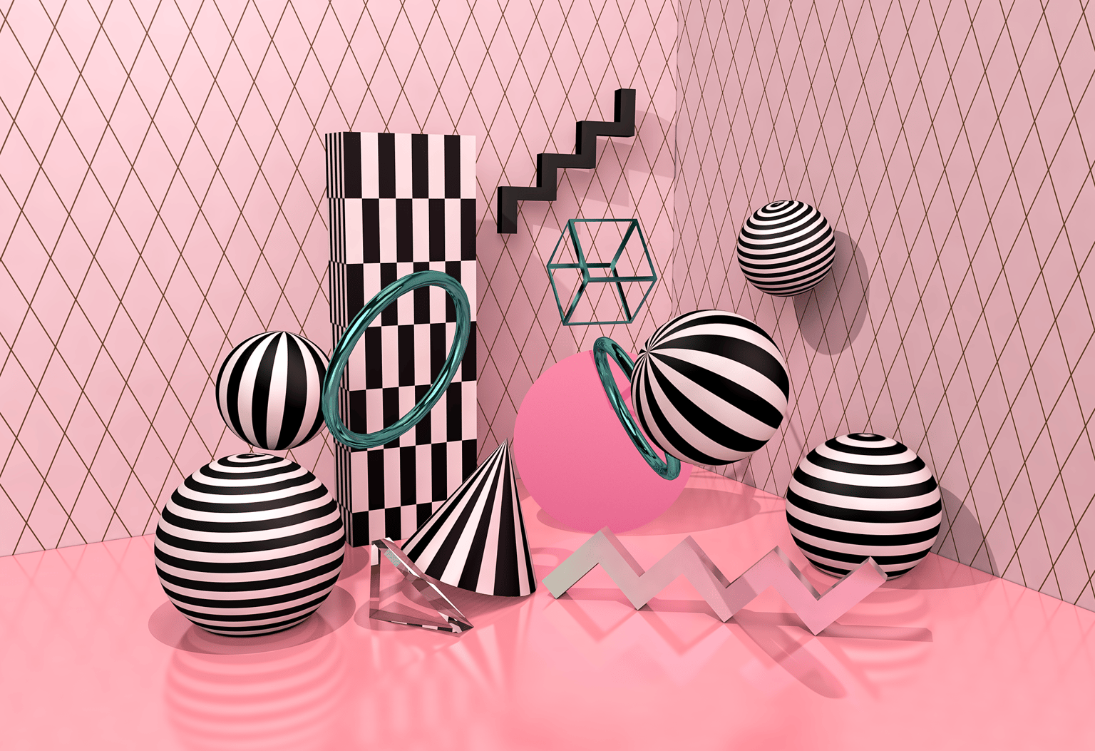 3d Geometric Shapes world - image 2 - student project