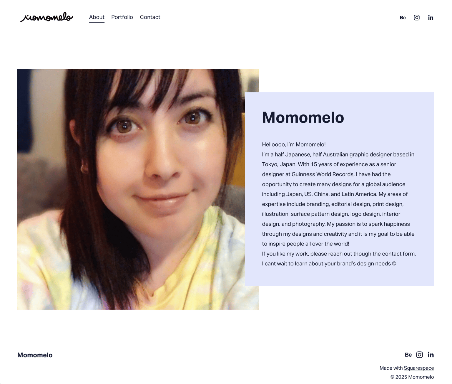 Squarespace for Momomelo - image 2 - student project