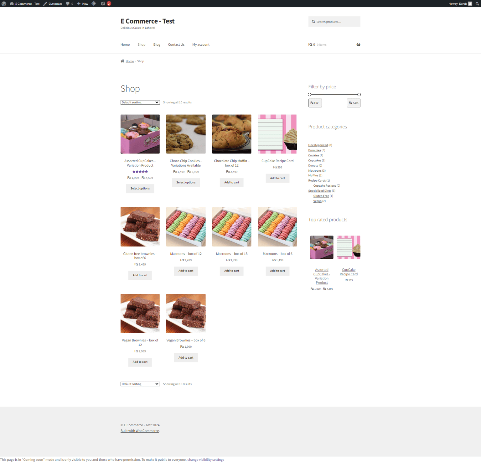 Bakery Site - Woo Commerce & WordPress Site - image 1 - student project