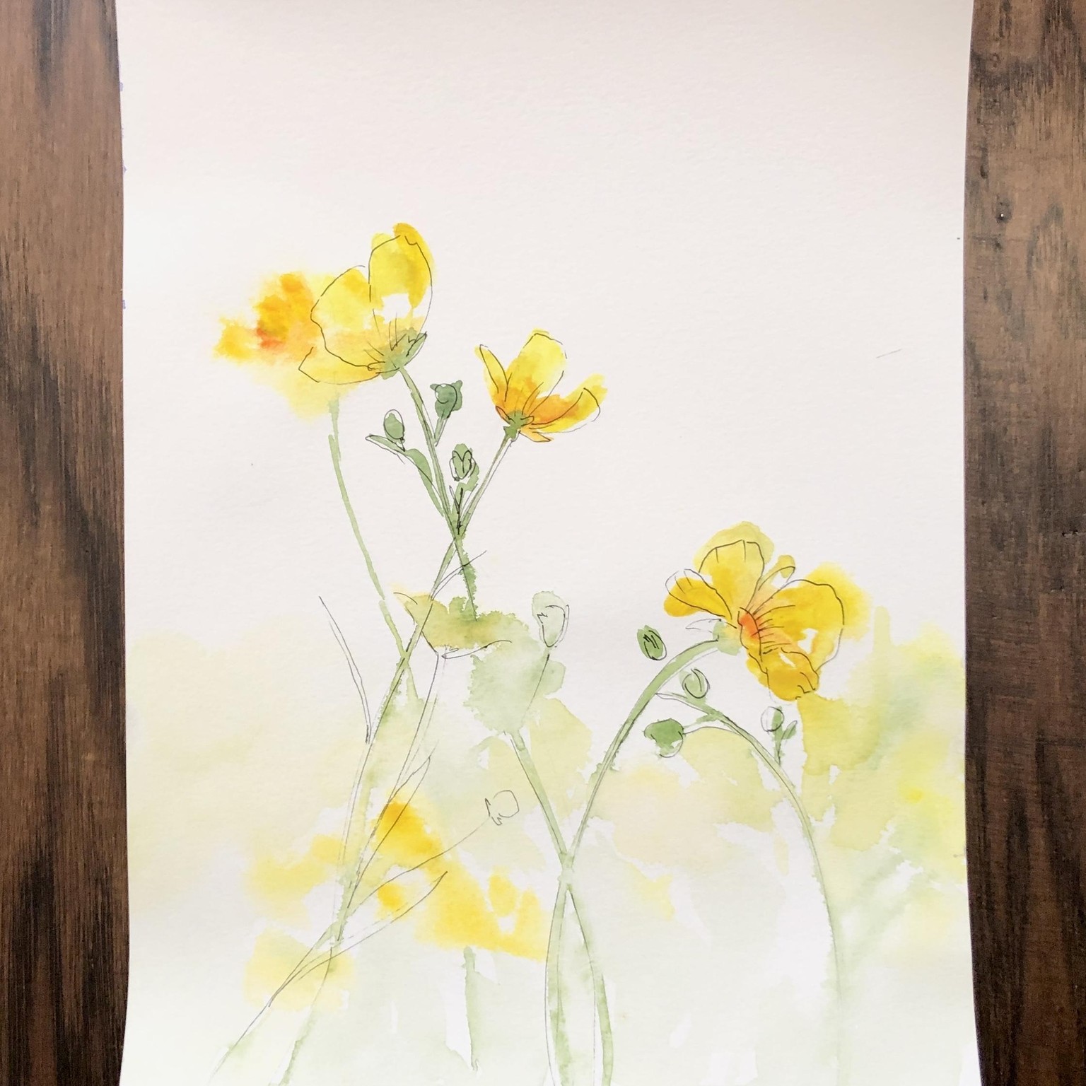 5 flowers in watercolour - image 5 - student project