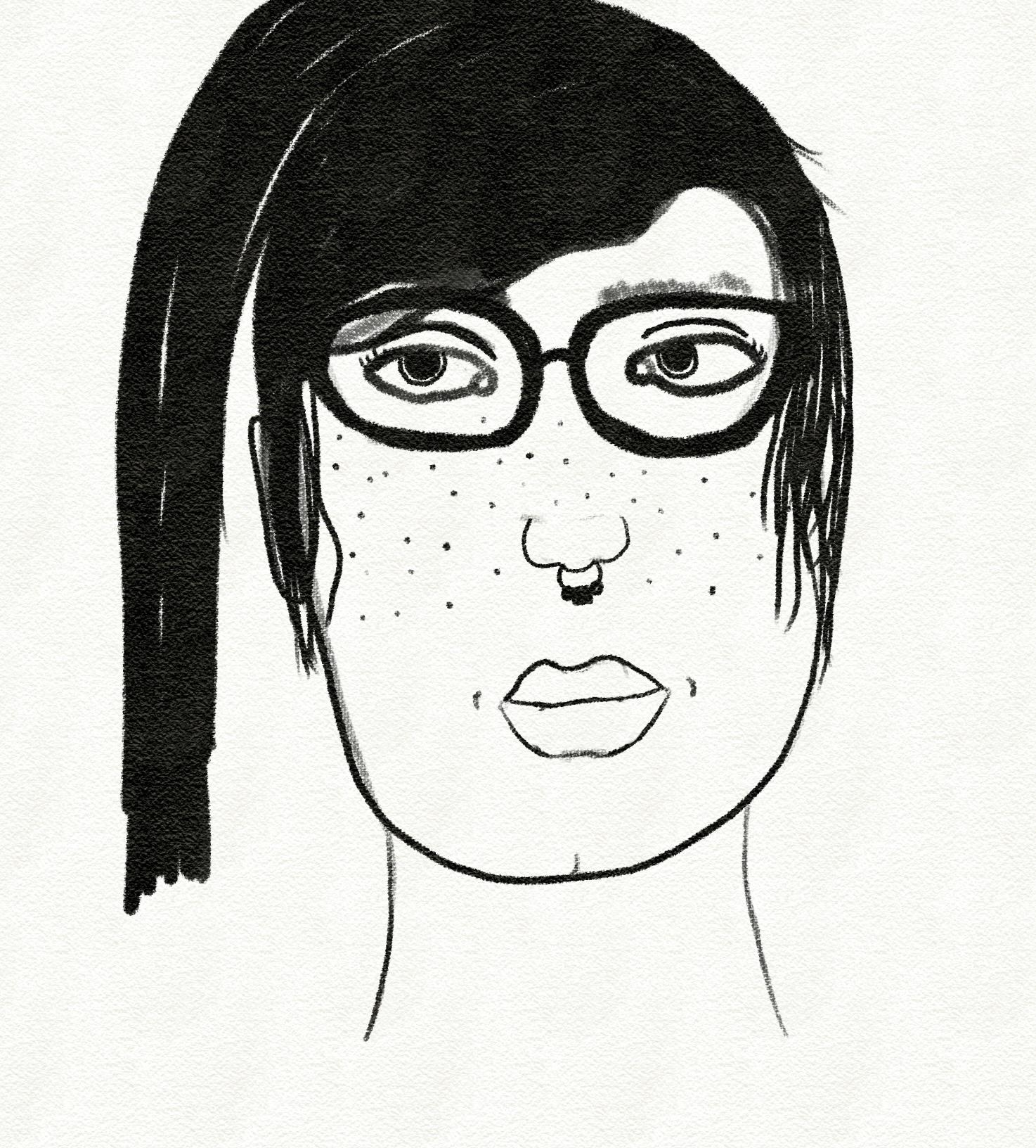 Selfie sketch - image 2 - student project