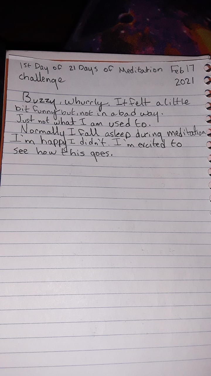my 21 days of meditation - image 1 - student project