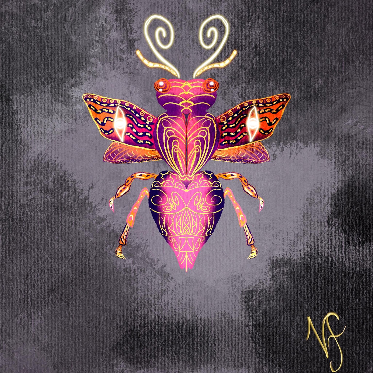 Symmetri and flat design of a bug - image 2 - student project