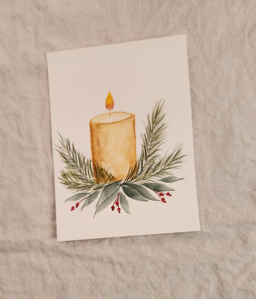 mistletoe, gnome and candle - image 2 - student project