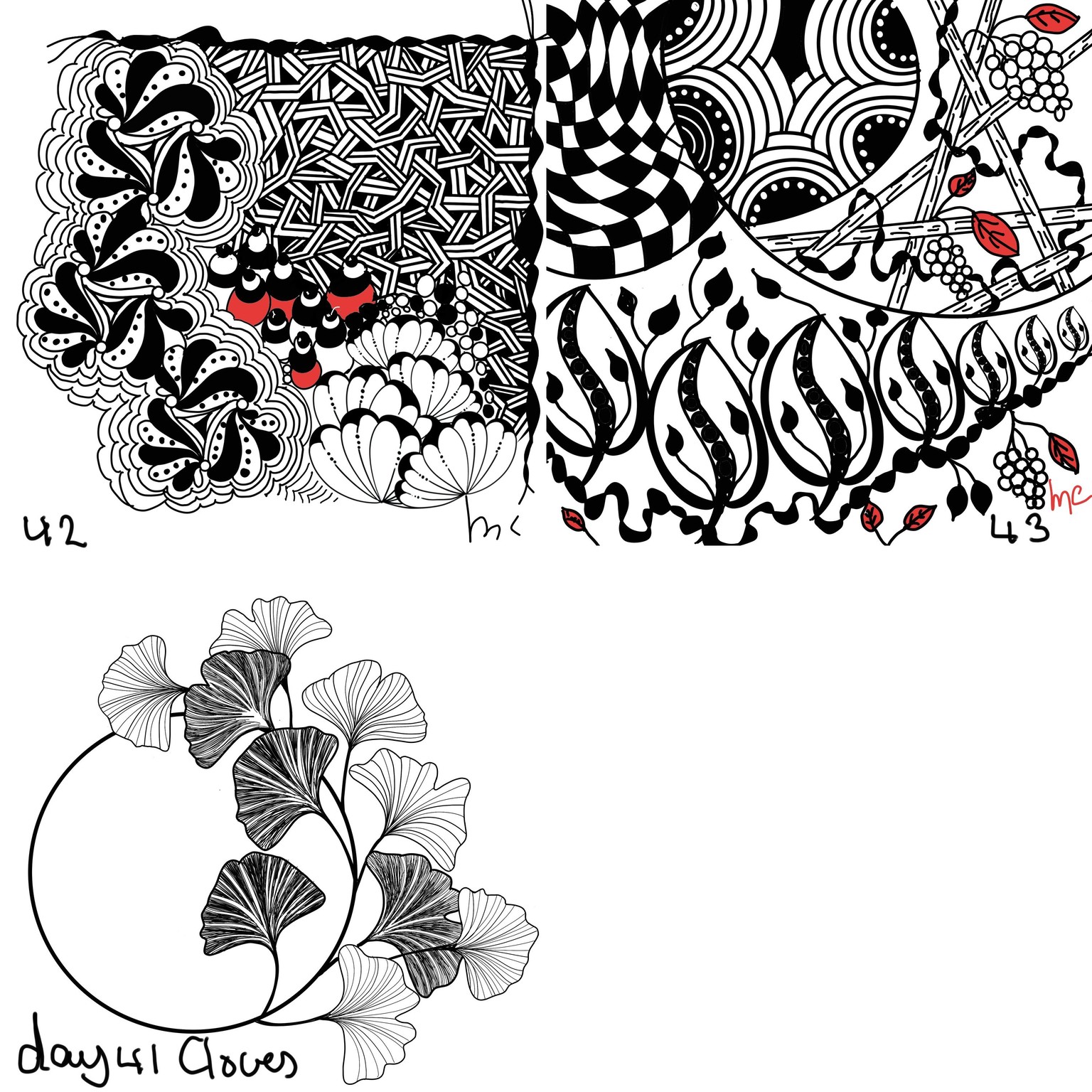 45 days of Zentangle with procreate - image 2 - student project