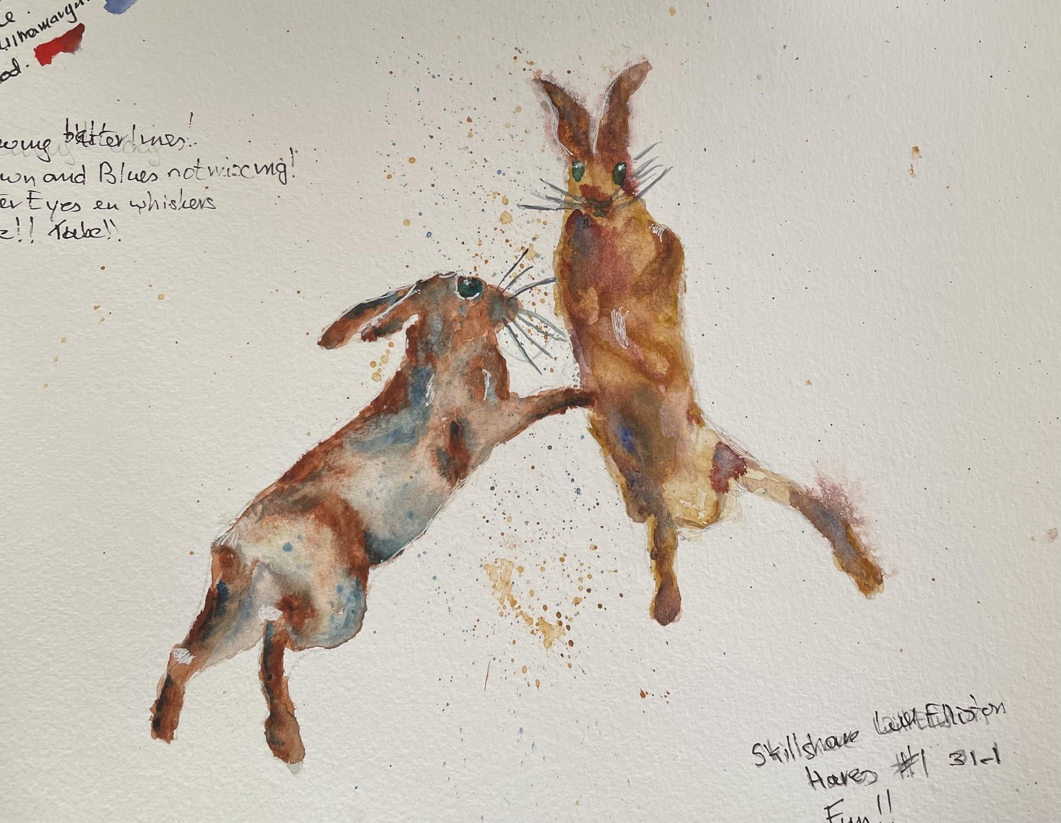 Hares fighting - image 3 - student project