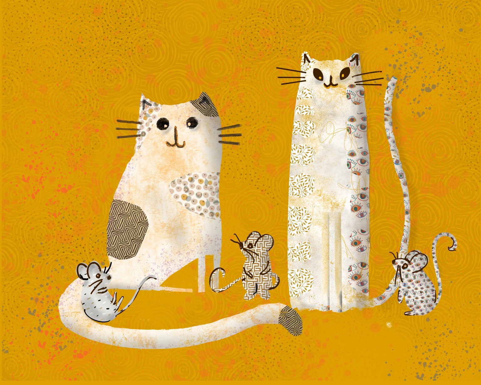 A silly bird and cats! - image 2 - student project