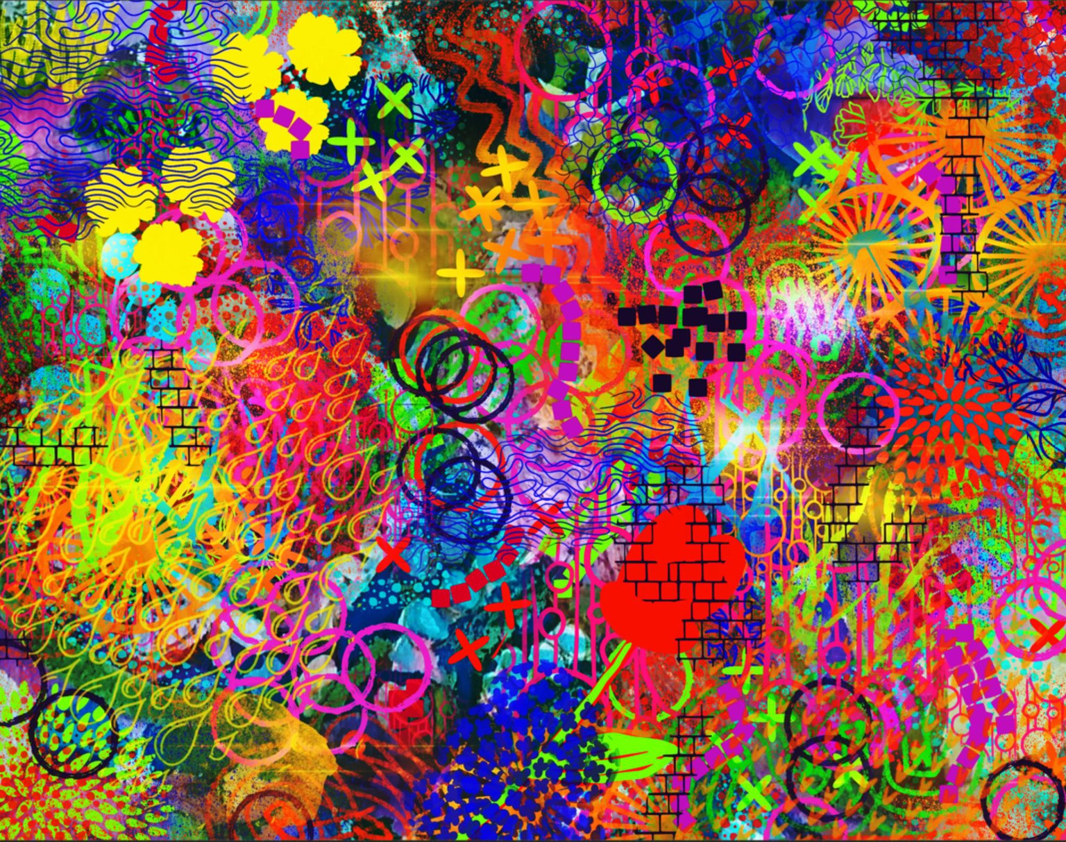 Abstract floral garden. - image 3 - student project