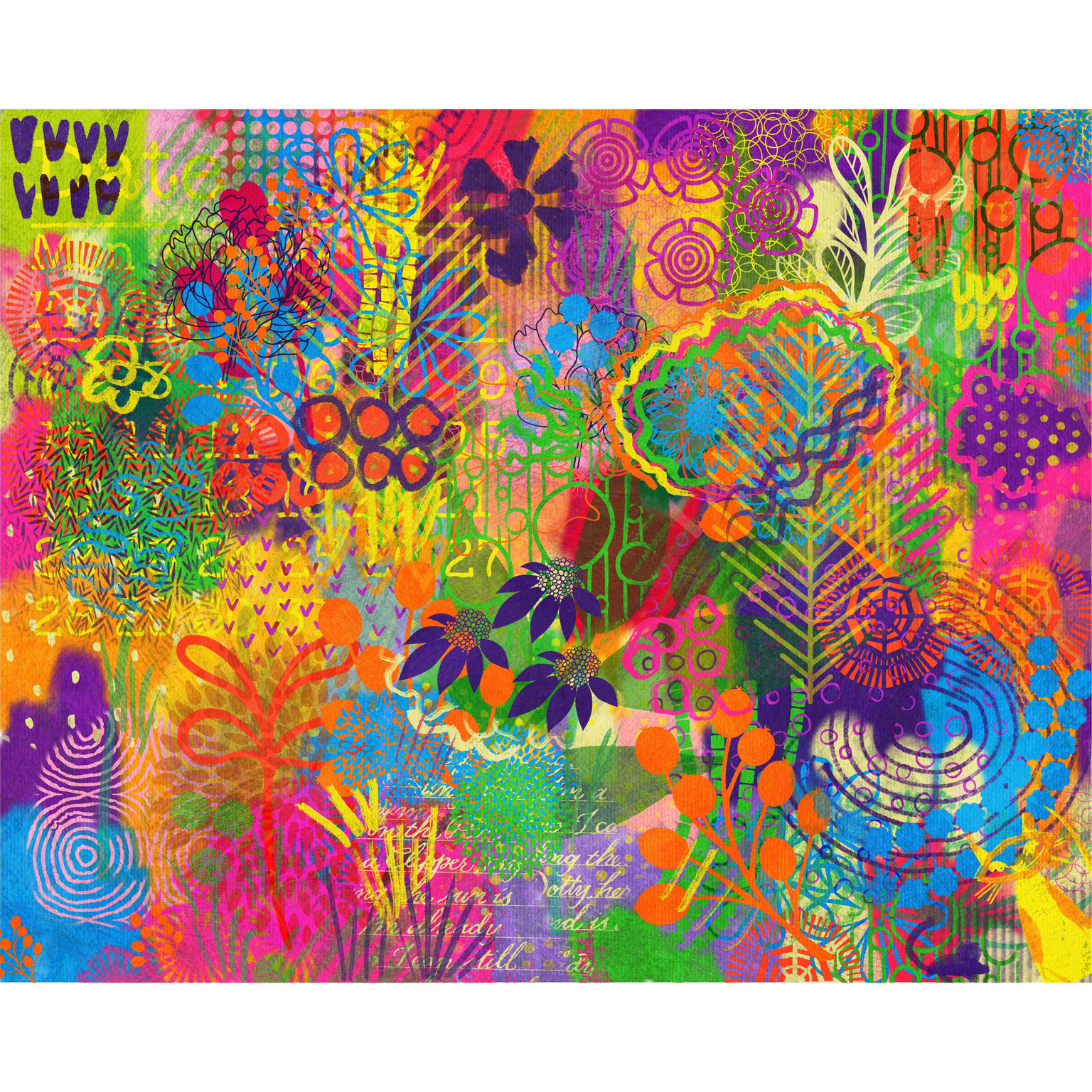 Abstract floral garden. - image 2 - student project