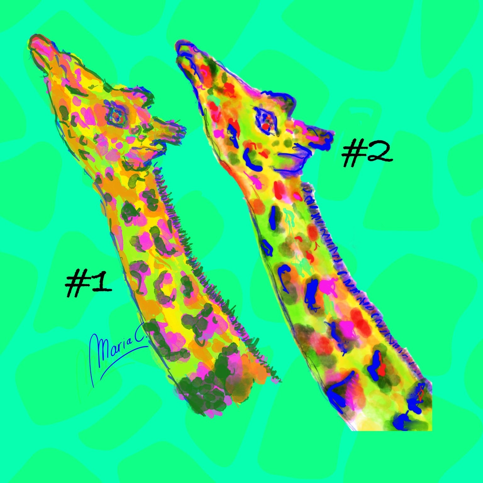 Colorful giraffe! - image 2 - student project