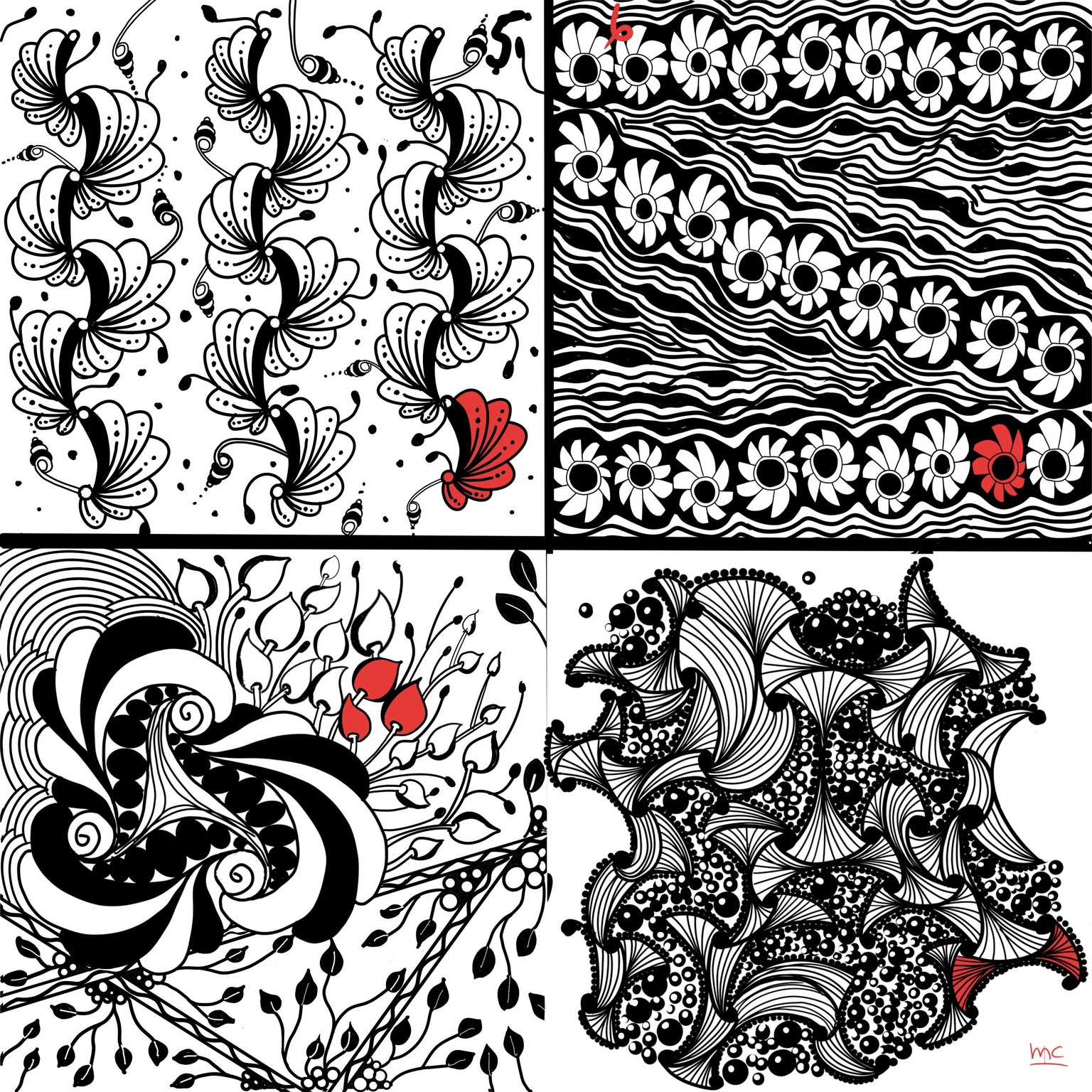 45 days of Zentangle with procreate - image 11 - student project
