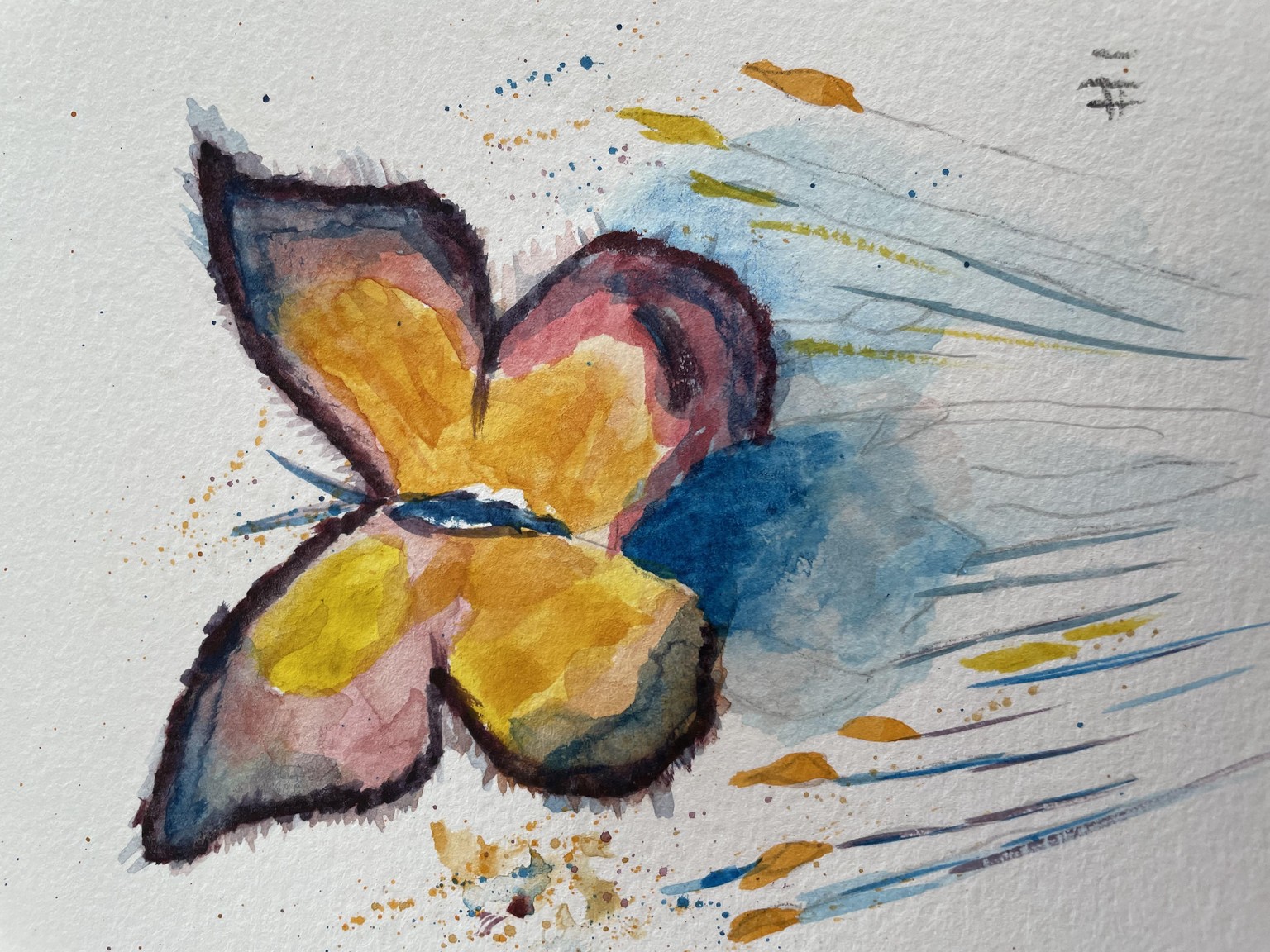 Butterflies with watercolor and procreate. - image 5 - student project