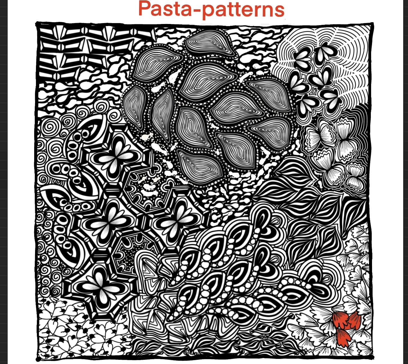 Home made zentangle patterns to relax - image 2 - student project