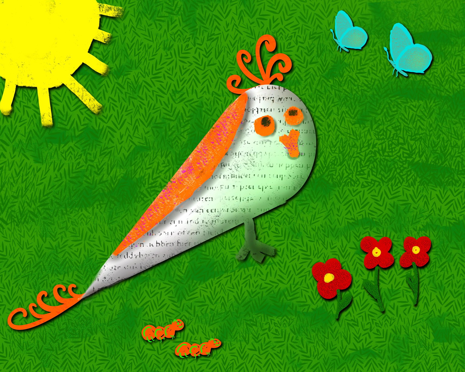 A silly bird and cats! - image 1 - student project