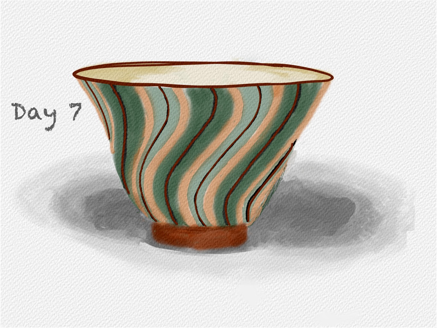 Watercolor cups in Procreate day 1-7 - image 1 - student project