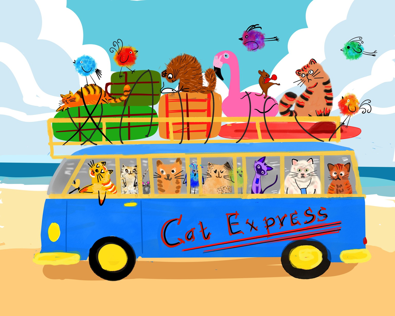 Cat express to the beach! - image 1 - student project