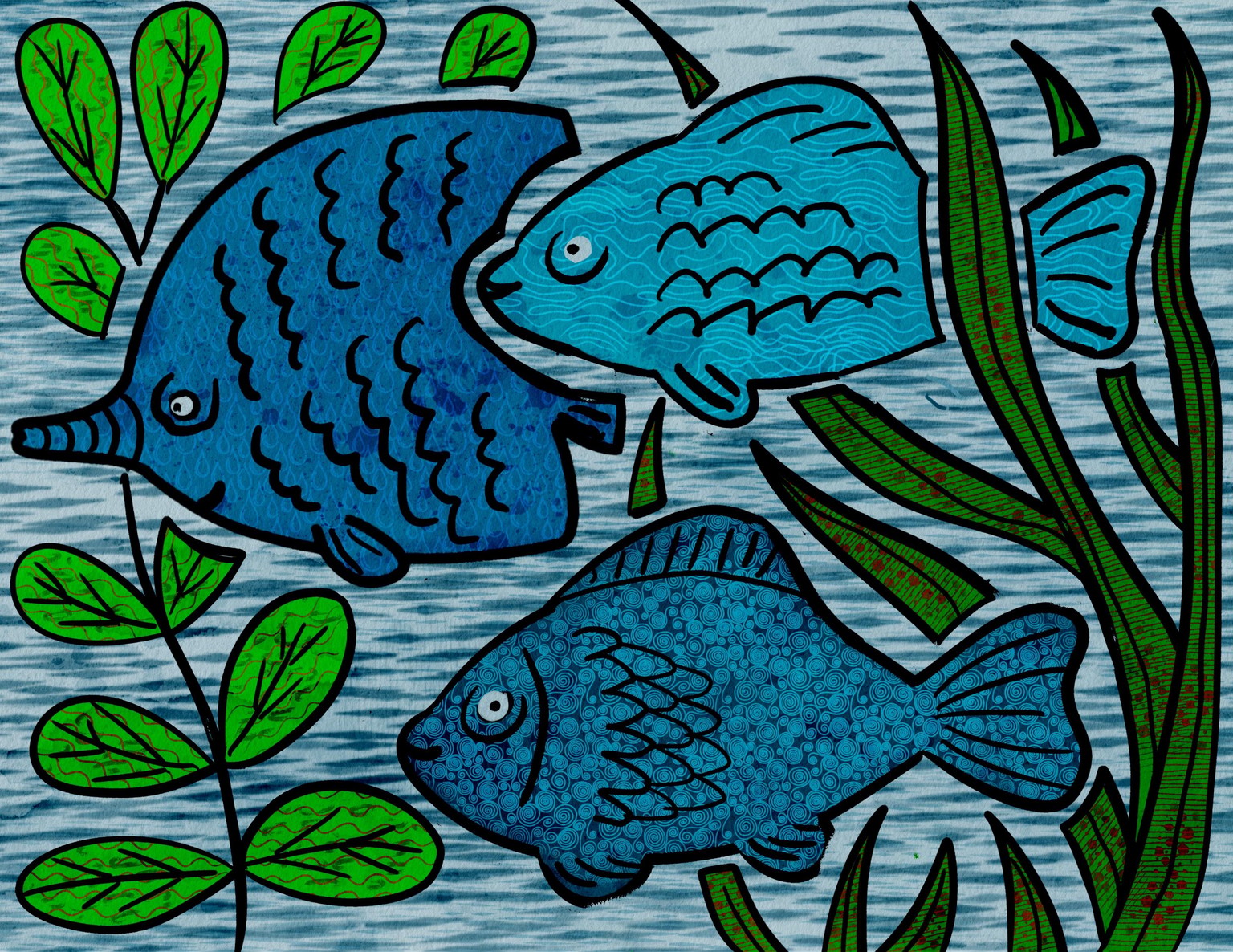 Linocut/blockprint - image 1 - student project