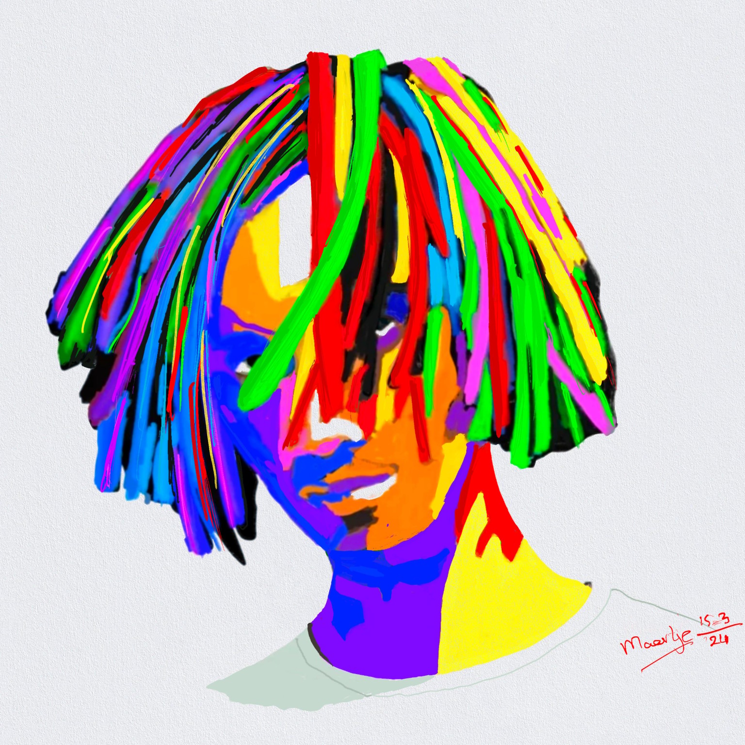 Colorful portraits - image 1 - student project