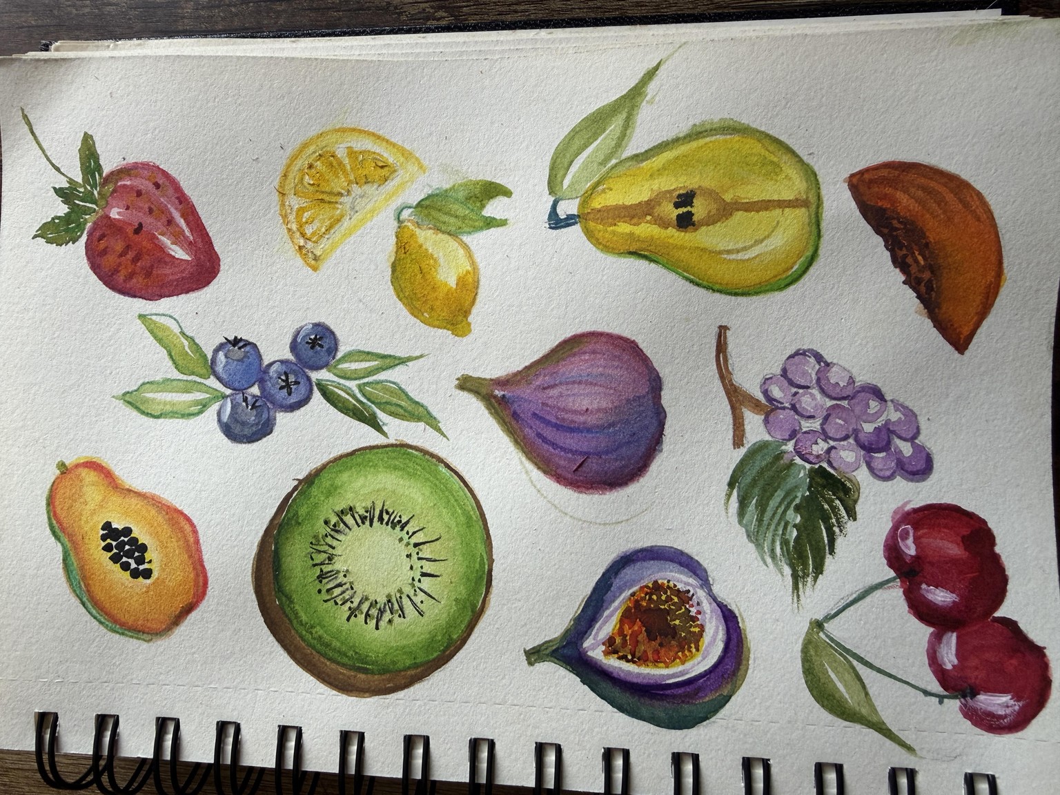 Loose water color fruits. . . - image 3 - student project