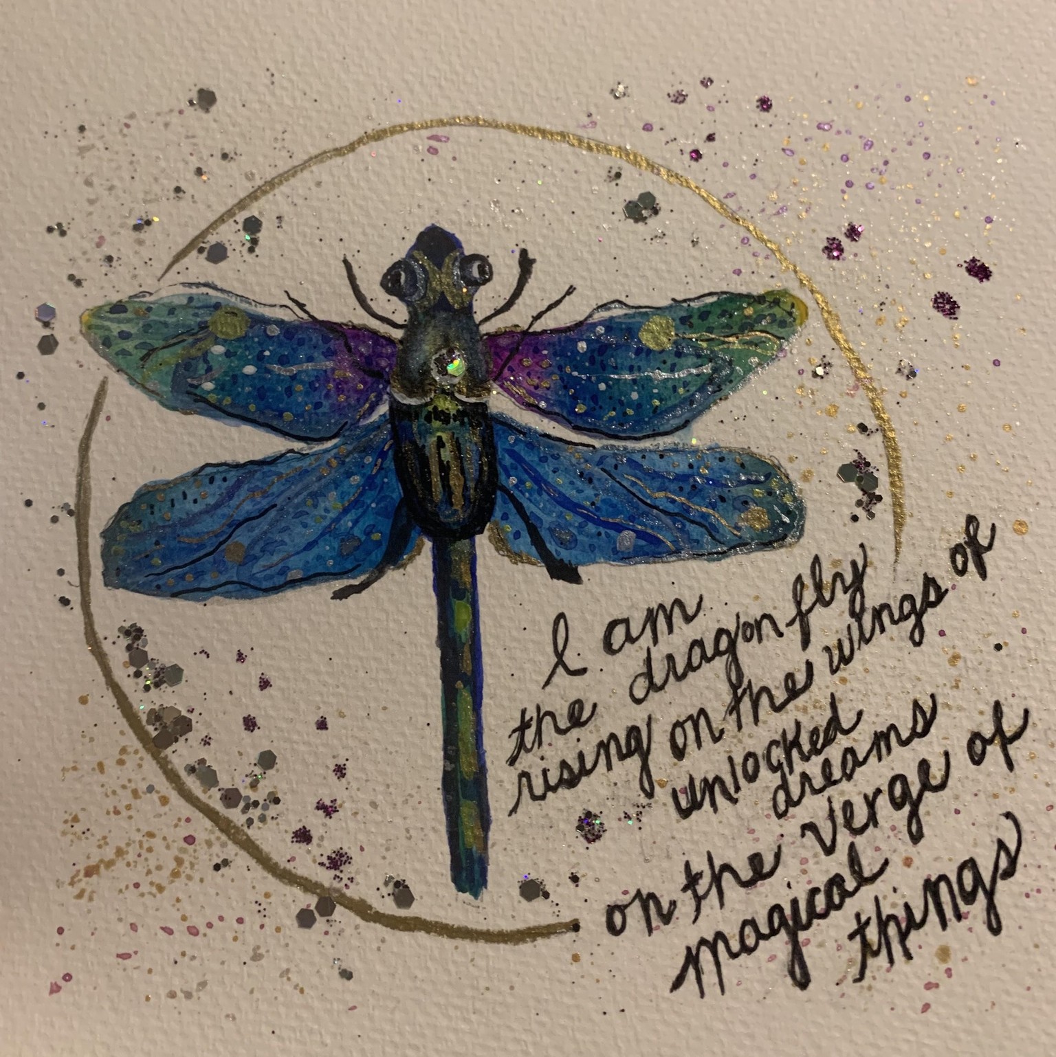 Watercolor Dragonfly - image 1 - student project