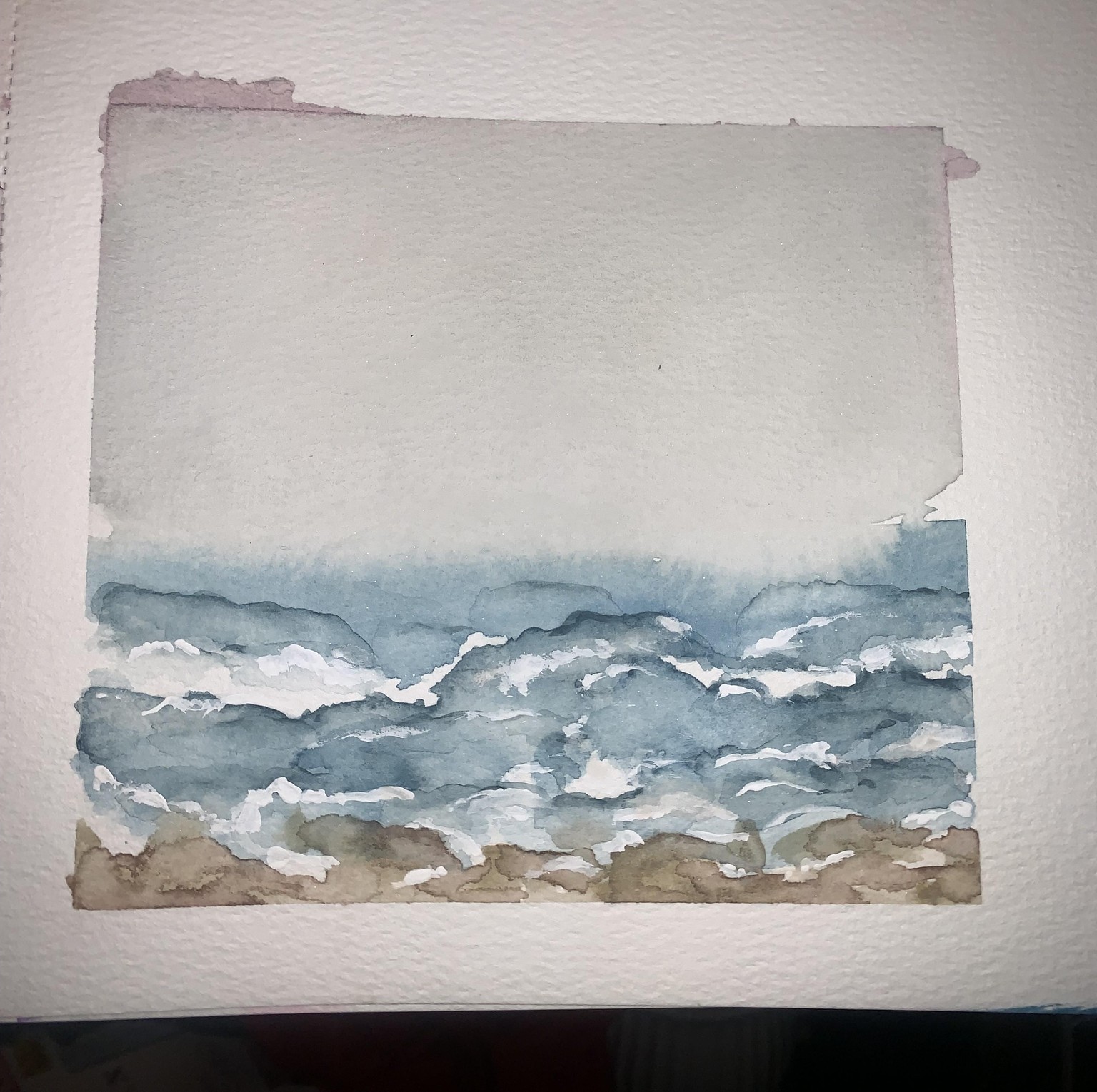 Ocean watercolor for beginners - image 1 - student project
