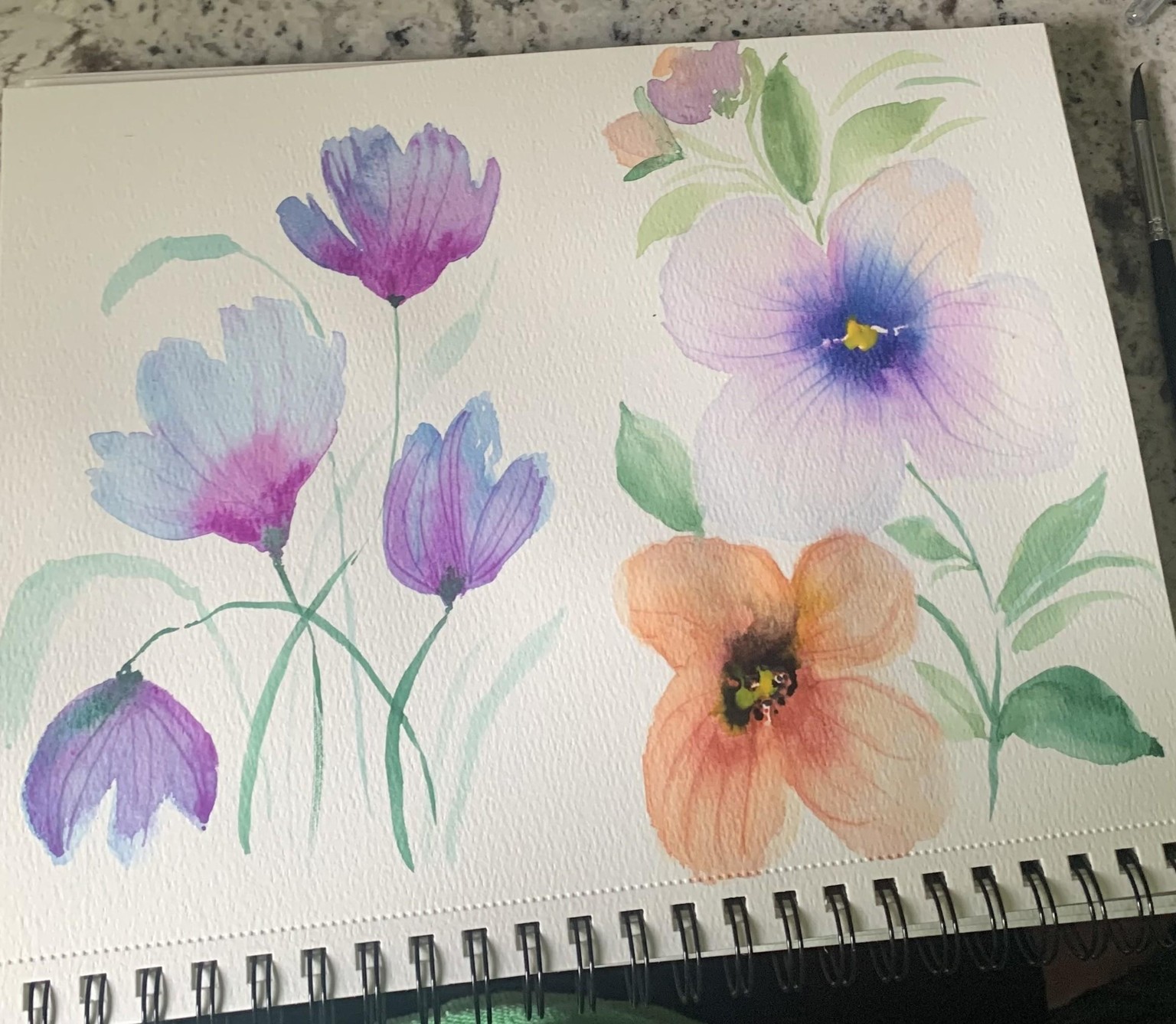 Practice creating seamless watercolor florals - image 1 - student project