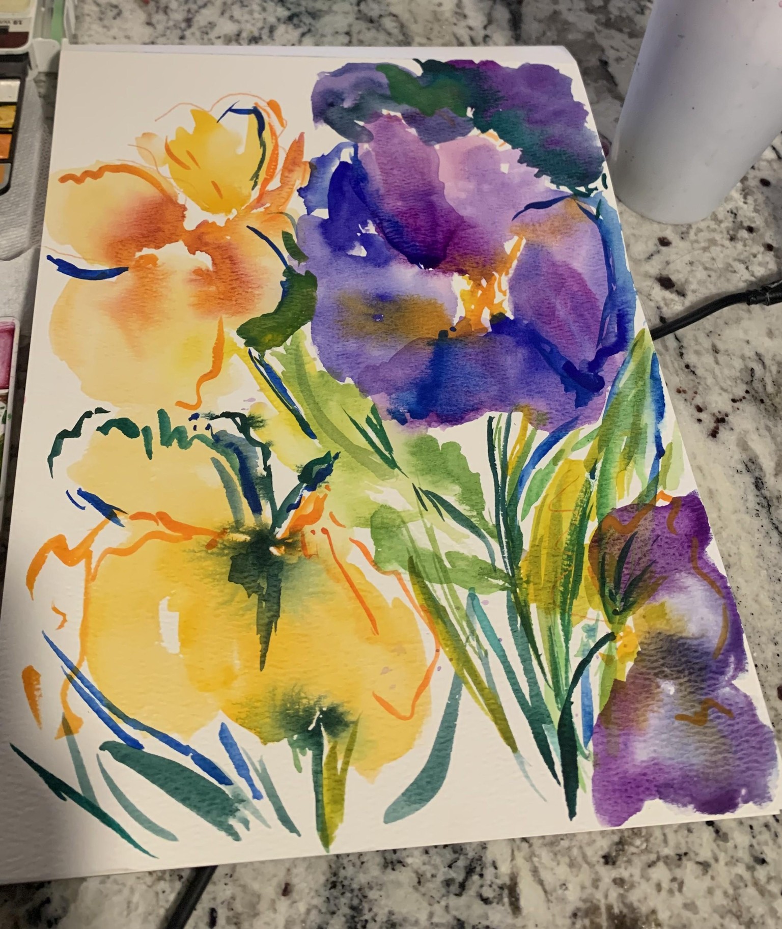 Purple and Yellow Iris - image 1 - student project