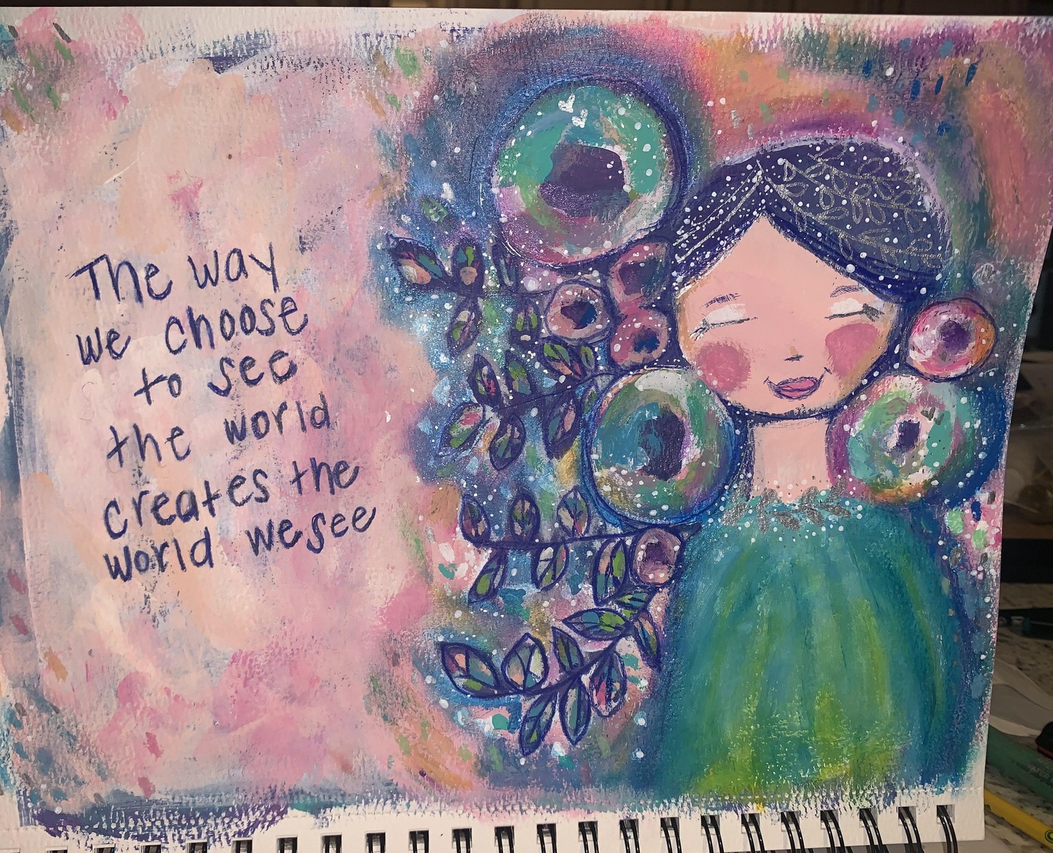 Mixed Media Art Journal Girl - image 1 - student project