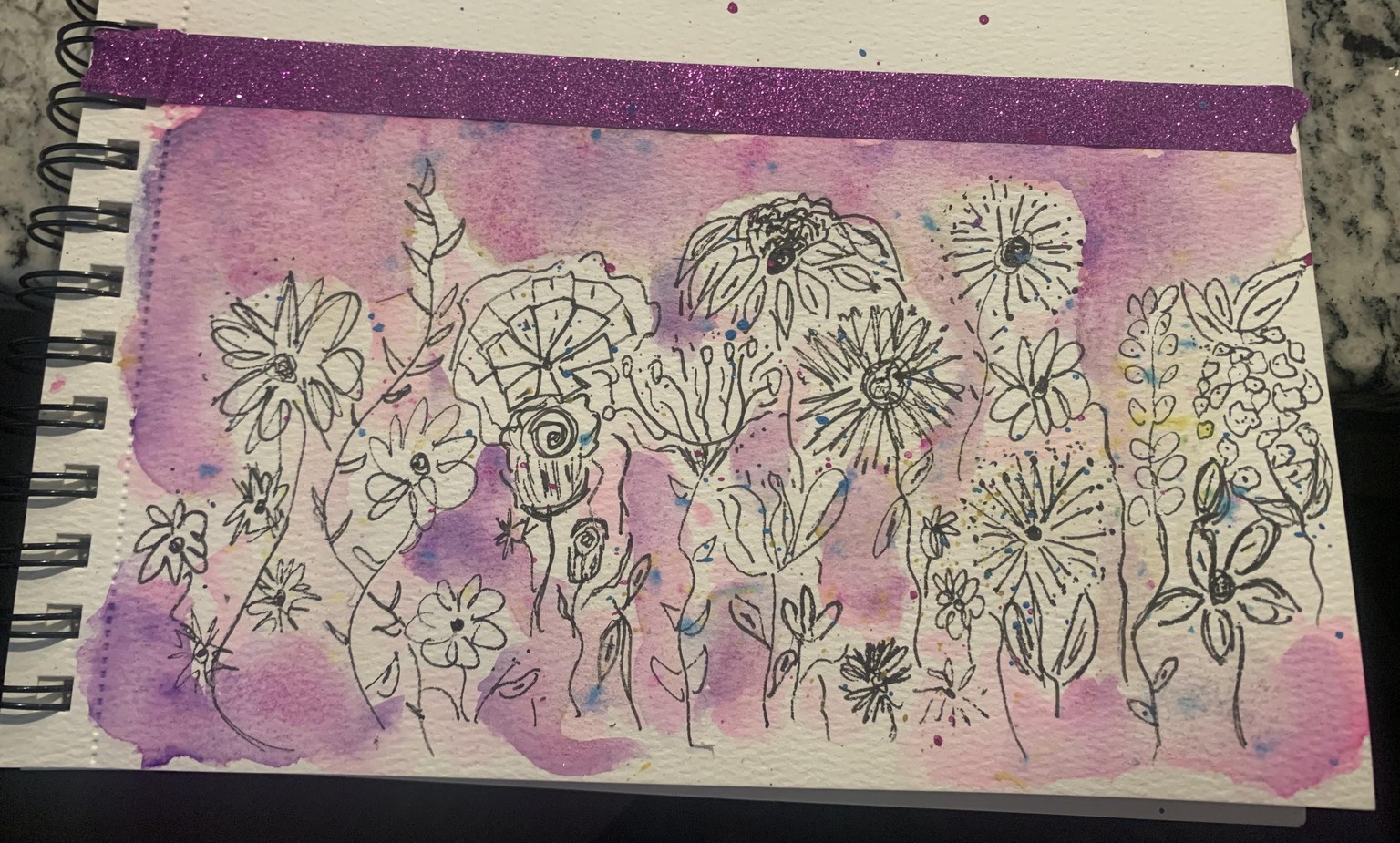 Easy doodling and watercolor fun! - image 1 - student project