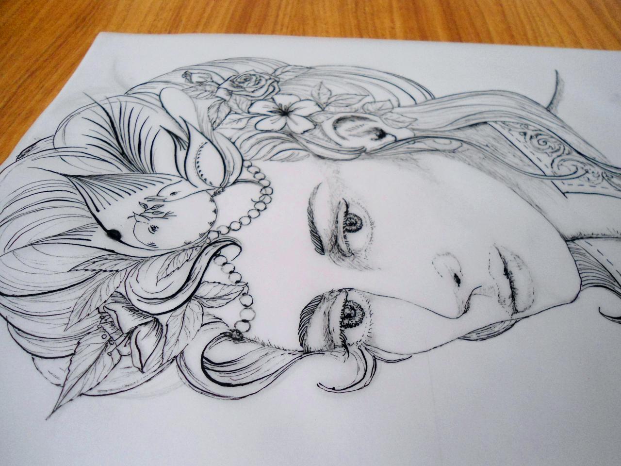 Inhabited Initial and a portrait in progress - image 6 - student project