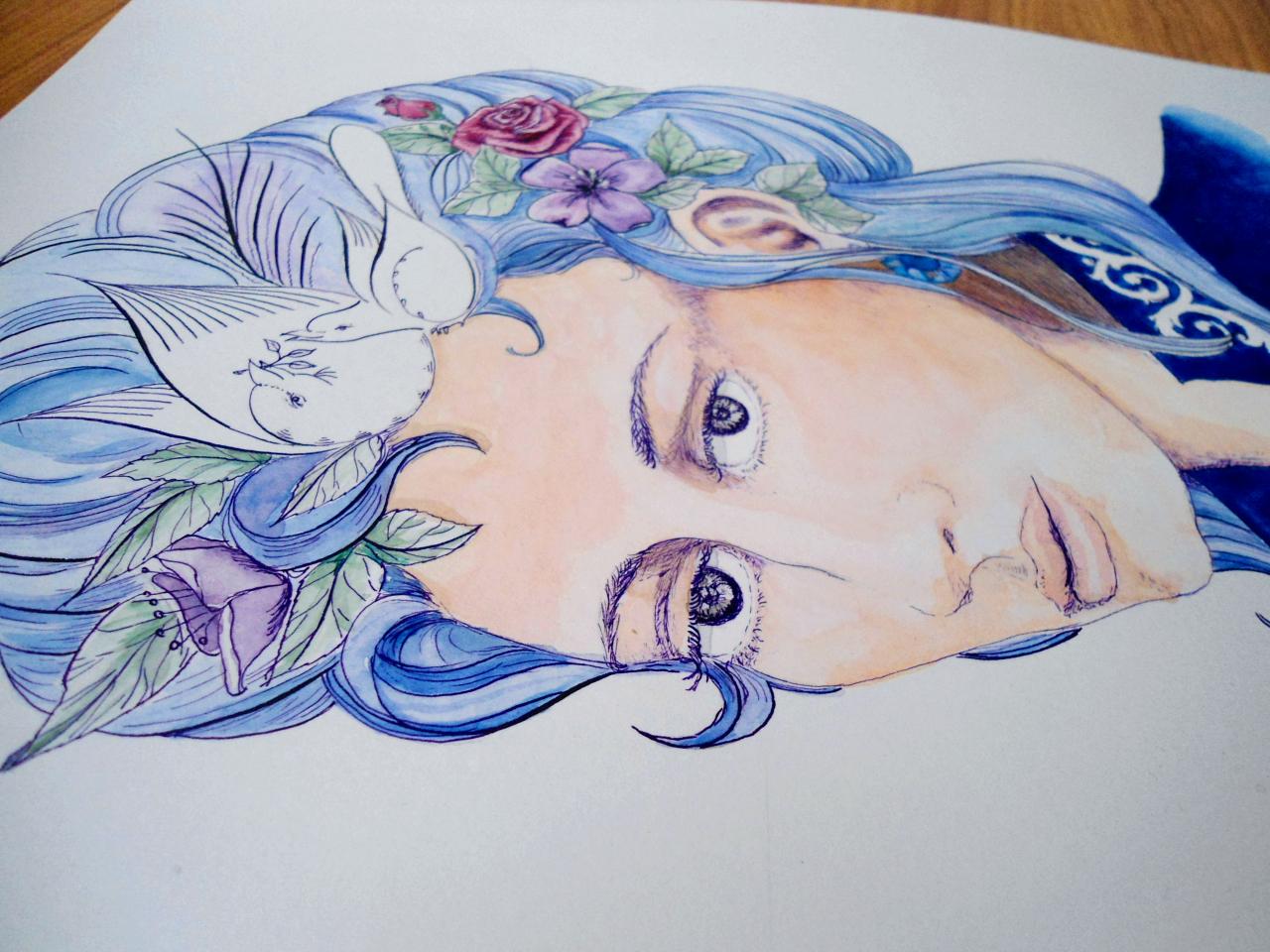 Inhabited Initial and a portrait in progress - image 7 - student project